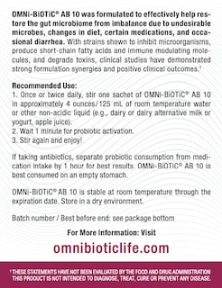 Foto 4 | Foto 4 | Probiótico Omni Biotic Ab 10, Vegano, Probado Clínicamente, Paquete De 30 - Venta Internacional.