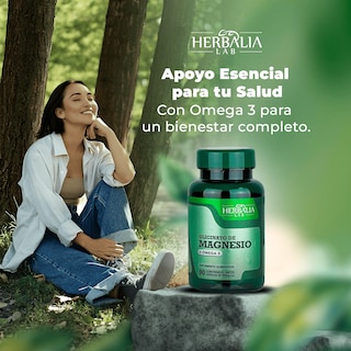 Foto 4 | Foto 4 | Suplemento Alimenticio Herbalia Lab Glicinato de Magnesio 400mg Magnesio Glicinato + Omega 3 Magnesium Glycinate