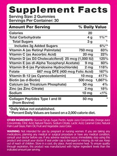 Foto 2 | Foto 2 | Gomitas Multivitamínicas Pink Para Mujeres Con Colágeno Y Biotina - Venta Internacional.