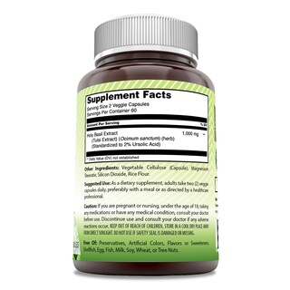 Foto 2 | Foto 2 | Suplemento Amazing India Holy Basil Extract 500 Mg 120 Cápsulas - Venta Internacional.