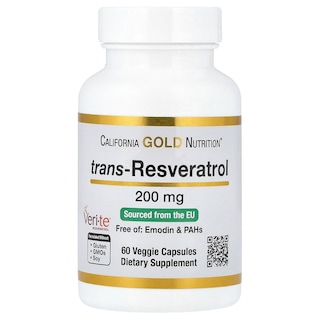 Foto 1 | Foto 1 | Suplemento De Resveratrol De California Gold Nutrition 200 Mg 60 Cápsulas - Venta Internacional.