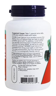 Foto 3 | Foto 3 | Suplemento Now Foods Coral Calcium 1000 Mg 100 Cápsulas - Venta Internacional.