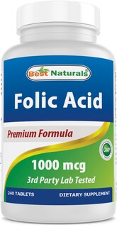Foto 1 | Foto 1 | Suplemento Best Naturals De Ácido Fólico 1000 Mcg (vitamina B9) 240 Tabletas - Venta Internacional.