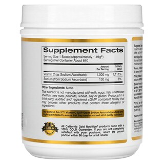 Foto 2 | Foto 2 | Vitamina C en Polvo California Gold Nutrition Buffered Gold C - Venta Internacional