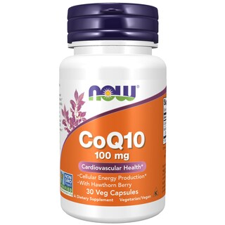 Foto 1 | Foto 1 | Suplemento Now Foods Coq10 100 Mg con Espino Blanco 30 Cápsulas Vegetales - Venta Internacional