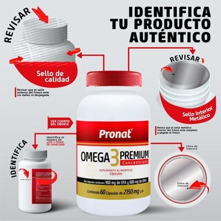 Foto 6 | Foto 6 | Suplemento Alimenticio Pronat Omega 3 Prémium Concentrado 60 Cápsulas