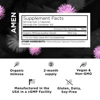 Foto 2 | Foto 2 | Suplemento Amen Organic Mimosa Pudica 900 mg 120 Cápsulas - Venta Internacional