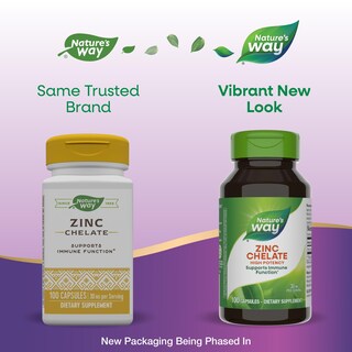 Foto 2 | Foto 2 | Suplemento De Quelato De Zinc Nature's Way 30 Mg 100 Cápsulas - Venta Internacional.