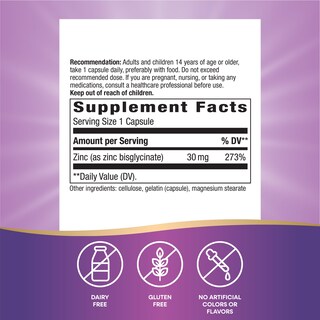 Foto 5 | Foto 5 | Suplemento De Quelato De Zinc Nature's Way 30 Mg 100 Cápsulas - Venta Internacional.