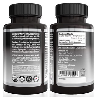 Foto 2 | Foto 2 | Suplemento GeumHeuk Panax Ginseng Negro Coreano 1000 mg 90 Cápsulas - Venta Internacional