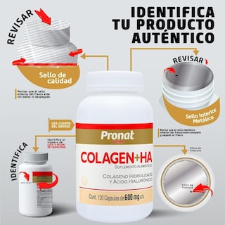 Foto 8 | Foto 8 | Suplemento Alimenticio Pronat Colágeno Hidrolizado +ha 120 Cápsulas