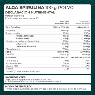 Foto 4 | Foto 4 | Suplemento Alimenticio Pronat Alga Spirulina Orgánica Polvo 100 GR