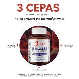 Foto 3 | Foto 3 | Pre Pro Y Postbióticos Megabiotic 120 Caps Probióticos