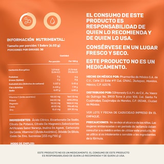 Foto 5 | Foto 5 | Life360+ Electro-mix Effervescent Drink Naranja 30 Sobres