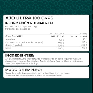 Foto 4 | Foto 4 | Suplemento Alimenticio Pronat Ajo Ultra 100 Cápsulas