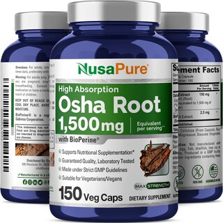 Foto 4 | Foto 4 | Suplemento De Extracto De Raíz De Osha De Nusapure, 1500 Mg, 150 Cápsulas Veganas - Venta Internacional.