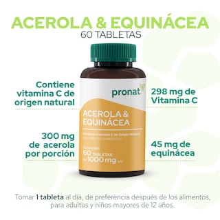 Foto 5 | Foto 5 | Suplemento Alimenticio Pronalt Acerola & Equinacea con Vitamina C 60 Tabletas