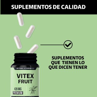 Foto 4 | Foto 4 | Suplemento Alimenticio Vitex Fruit 420mg Beyond Vitamins 60 Cápsulas