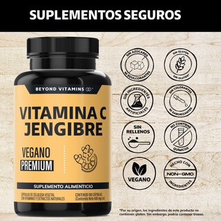 Foto 2 | Foto 2 | Suplemento Alimenticio Vitamina C Jengibre Equinácea Ajo Orégano Zinc Y Vitamina D3 Beyond Vitamins 180 Cápsulas
