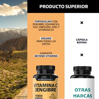 Foto 3 | Foto 3 | Suplemento Alimenticio Vitamina C Jengibre Equinácea Ajo Orégano Zinc Y Vitamina D3 Beyond Vitamins 180 Cápsulas