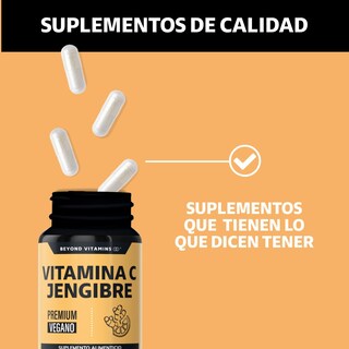 Foto 4 | Foto 4 | Suplemento Alimenticio Vitamina C Jengibre Equinácea Ajo Orégano Zinc Y Vitamina D3 Beyond Vitamins 180 Cápsulas