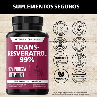 Foto 2 | Foto 2 | Suplemento Alimenticio Trans Resveratrol Con Calcio Beyond Vitamins 60 Cápsulas
