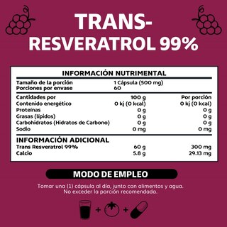 Foto 6 | Foto 6 | Suplemento Alimenticio Trans Resveratrol Con Calcio Beyond Vitamins 60 Cápsulas