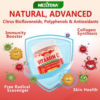 Foto 3 | Foto 3 | Gomitas Integrales Con Vitamina C Nextdia (paquete De 2) Para Adultos Y Niños - Venta Internacional.