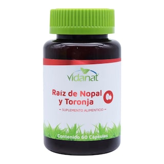 Foto 1 | Foto 1 | Raíz De Nopal Y Raíz De Toronja 60 Cápsulas Vidanat