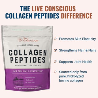 Foto 3 | Foto 3 | Péptidos De Colágeno En Polvo Live Conscious 473 Ml Tipo I Y Iii - Venta Internacional.
