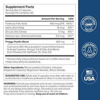 Foto 5 | Foto 5 | Cápsulas De Apoyo A La Concepción De Positiv Preggo Women, 60 Unidades - Venta Internacional.