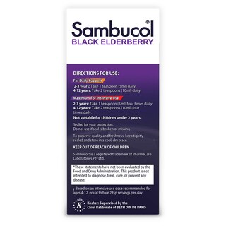 Foto 6 | Foto 6 | Sirope de Saúco Negro de Sambucol para Niños 230 Ml - Venta Internacional