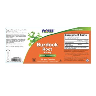 Foto 2 | Foto 2 | Suplemento Now Foods Raíz de Bardana 430 mg 100 Cápsulas Vegetales - Venta Internacional