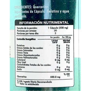 Foto 2 | Foto 2 | Suplemento Alimenticio Tri-Flow Quercetina 60 Cápsulas