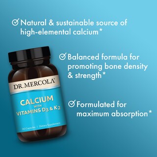 Foto 5 | Foto 5 | Suplemento Dr. Mercola Calcium con Vitaminas D3 y K2 90 Cápsulas - Venta Internacional