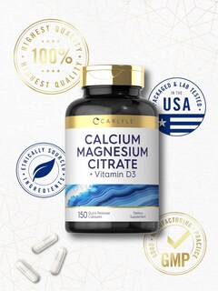 Foto 6 | Foto 6 | Suplemento de Citrato de Calcio y Magnesio Carlyle Más Vitamina D3 - Venta Internacional