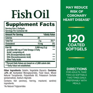 Foto 2 | Foto 2 | Suplemento de Aceite de Pescado Nature's Bounty 300 mg de Omega 3 120 g - Venta Internacional