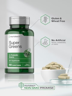 Foto 5 | Foto 5 | Suplemento Horbäach Super Greens Con Probióticos 150 Cápsulas - Venta Internacional.