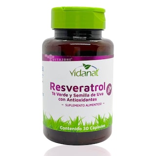 Foto 1 | Foto 1 | Resveratrol Vidanat Té Verde Semilla de Uva 30 Cápsulas