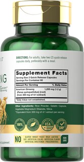 Foto 2 | Foto 2 | Suplemento Carlyle Ginseng 120 Cápsulas de 1200 Mg Sin Ogm - Venta Internacional