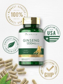 Foto 6 | Foto 6 | Suplemento Carlyle Ginseng 120 Cápsulas de 1200 Mg Sin Ogm - Venta Internacional