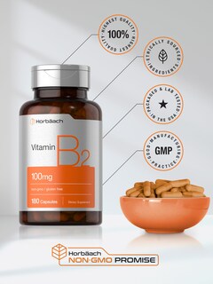 Foto 6 | Foto 6 | Suplemento Horbäach De Vitamina B-2 100 Mg 180 Cápsulas - Venta Internacional.