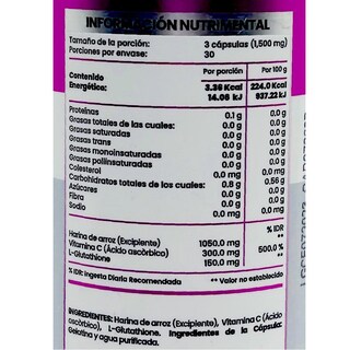 Foto 2 | Foto 2 | Suplemento Alimenticio Glutathion Tri-Flow 90 Cápsulas de 500 mg
