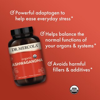 Foto 4 | Foto 4 | Suplemento Dr. Mercola Organic Ashwagandha 180 Cápsulas - Venta Internacional
