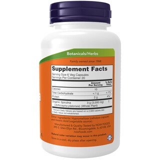 Foto 2 | Foto 2 | Espirulina Natural Supplements Now Foods, 500 Mg, 120 Cápsulas Vegetarianas - Venta Internacional.