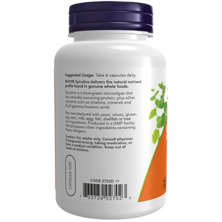 Foto 3 | Foto 3 | Espirulina Natural Supplements Now Foods, 500 Mg, 120 Cápsulas Vegetarianas - Venta Internacional.