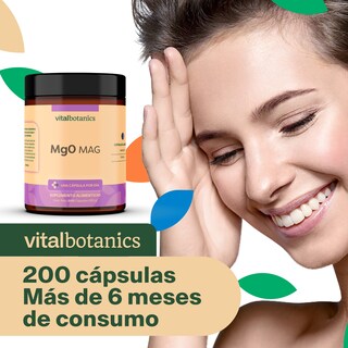 Foto 6 | Foto 6 | Suplemento Alimenticio Vitalbotanics Óxido de Magnesio 200 Cápsulas
