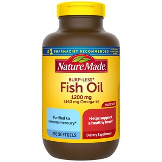 Foto 1 | Foto 1 | Aceite De Pescado Sin Eructos Supplement Nature Made 1200 Mg 200 Cápsulas Blandas - Venta Internacional.