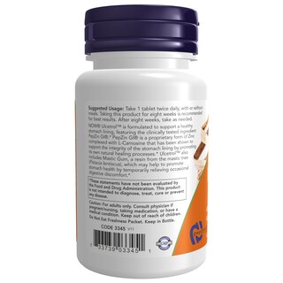 Foto 3 | Foto 3 | Suplemento Para La Salud Digestiva Ulcetrol™ De Now Foods, 60 Comprimidos - Venta Internacional.