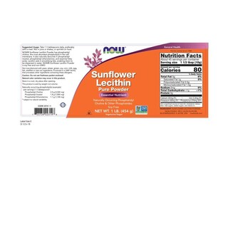 Foto 2 | Foto 2 | Suplemento Now Foods Lecitina de Girasol Pura en Polvo 454 g - Venta Internacional